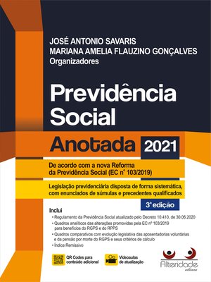 cover image of Previdência Social Anotada 3a Ed. (2021)